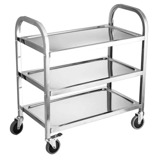 Xe đẩy inox 3 tầng nhỏ 75x40x85