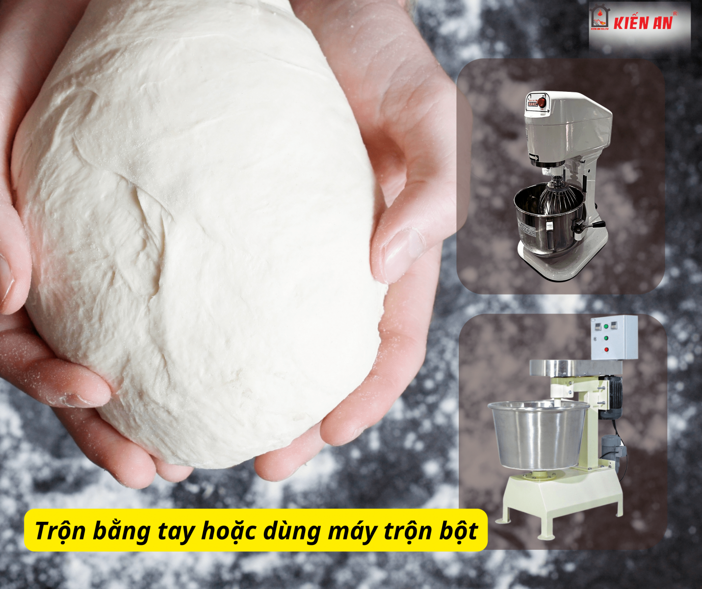 3 bước trộn bột với công thức làm bánh bao
