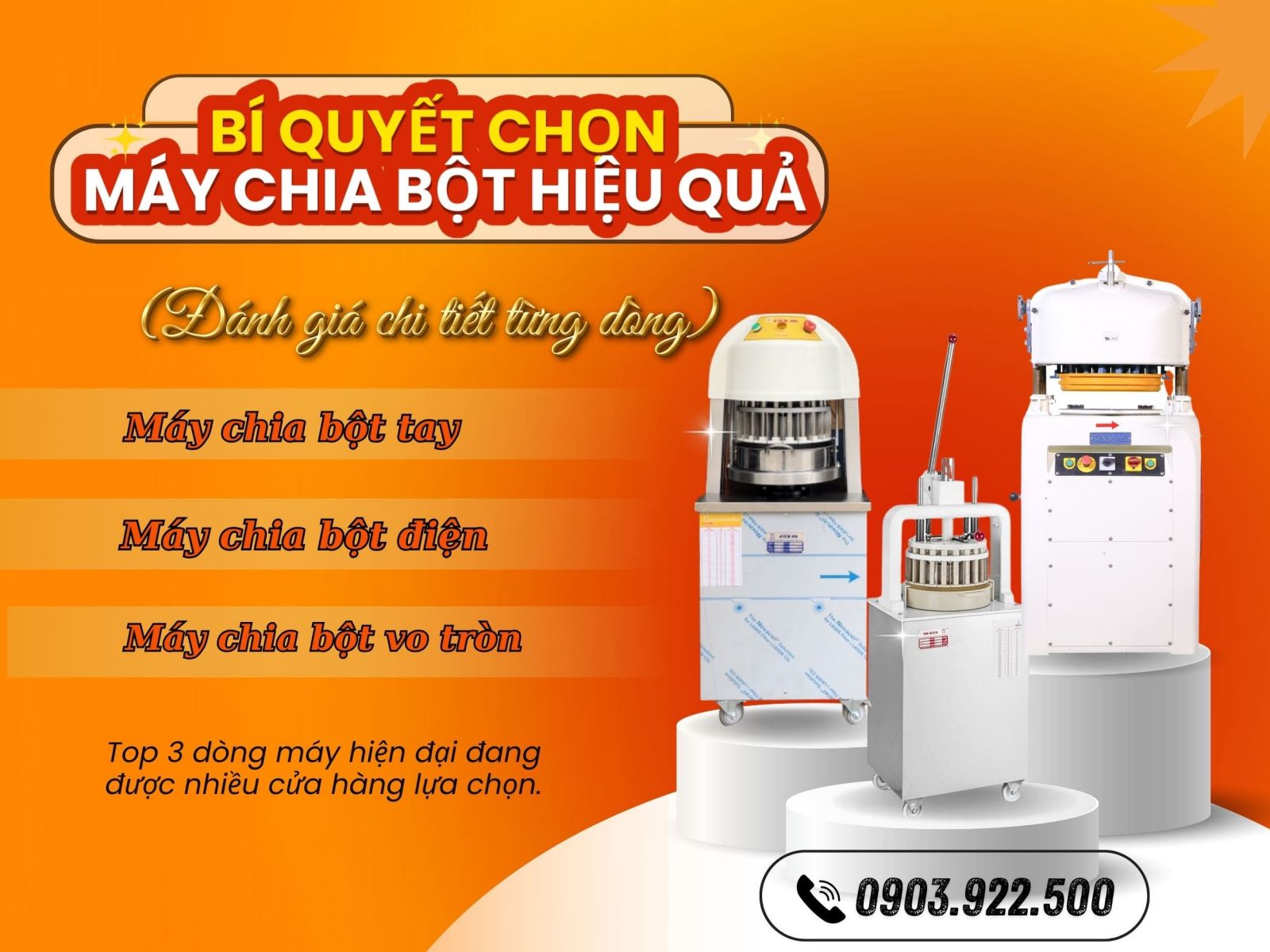 3 dòng máy chia bột hiện đại đánh giá ưu điểm của từng máy 