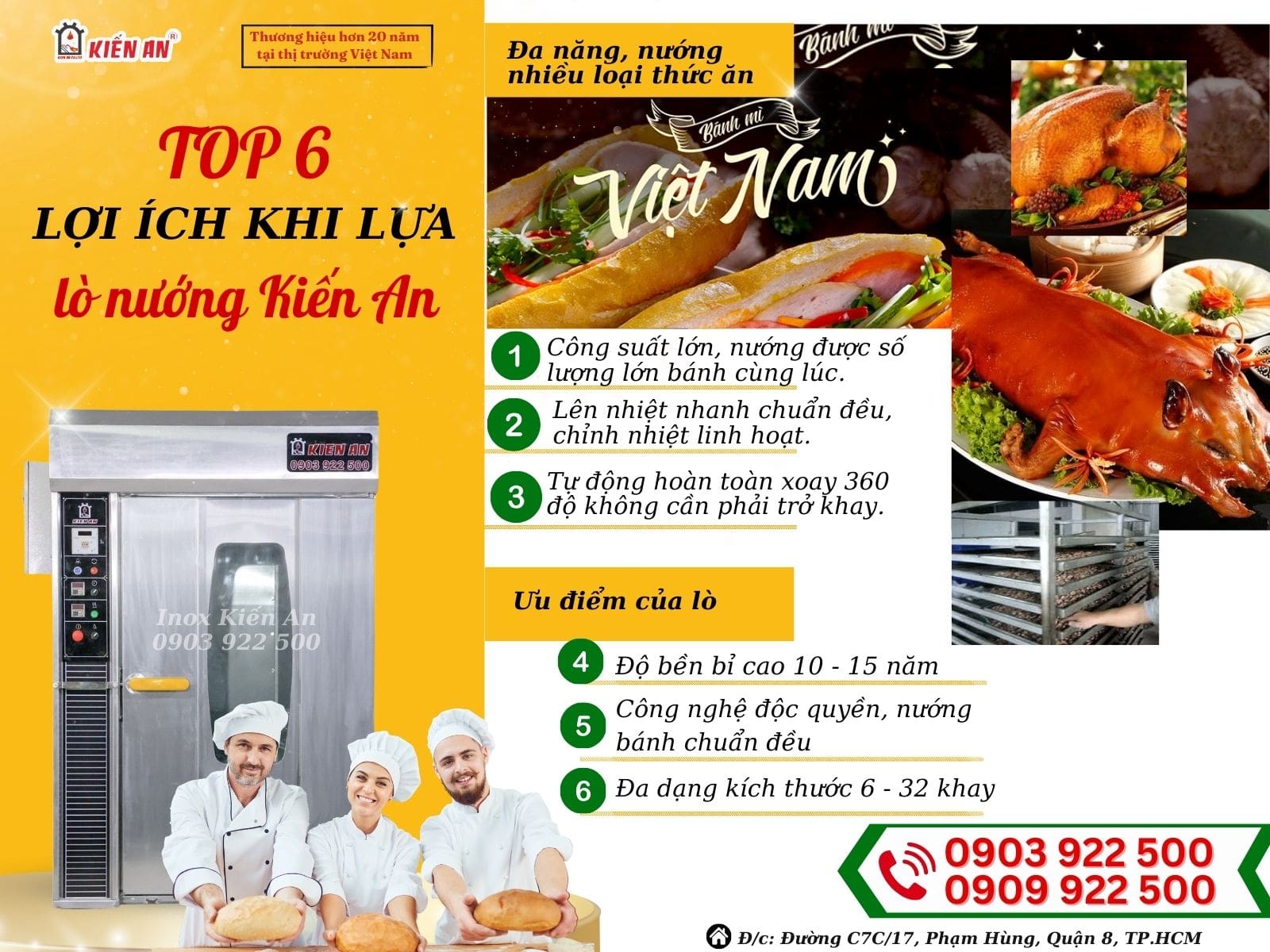 6 lợi ích khi lựa chọn lò nướng bánh mì ổ Việt Nam