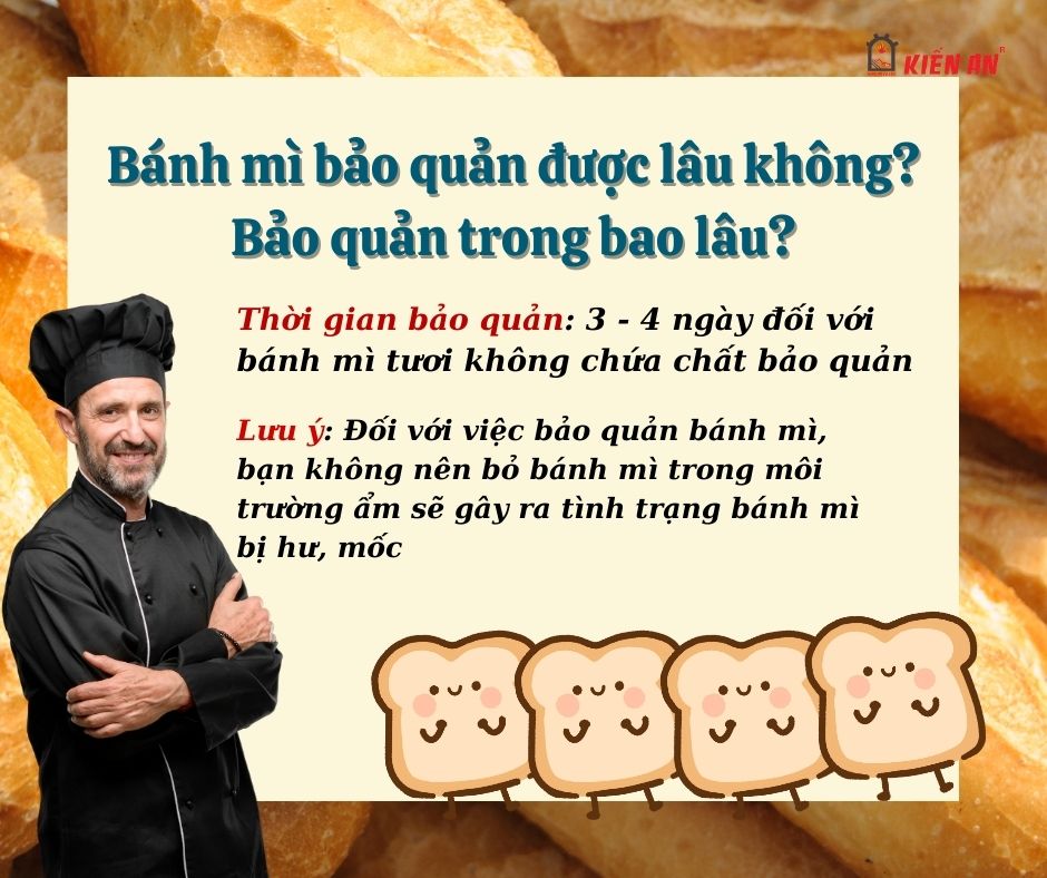 Bánh mì có bảo quản được lâu không? Hạn sử dụng trong bao lâu