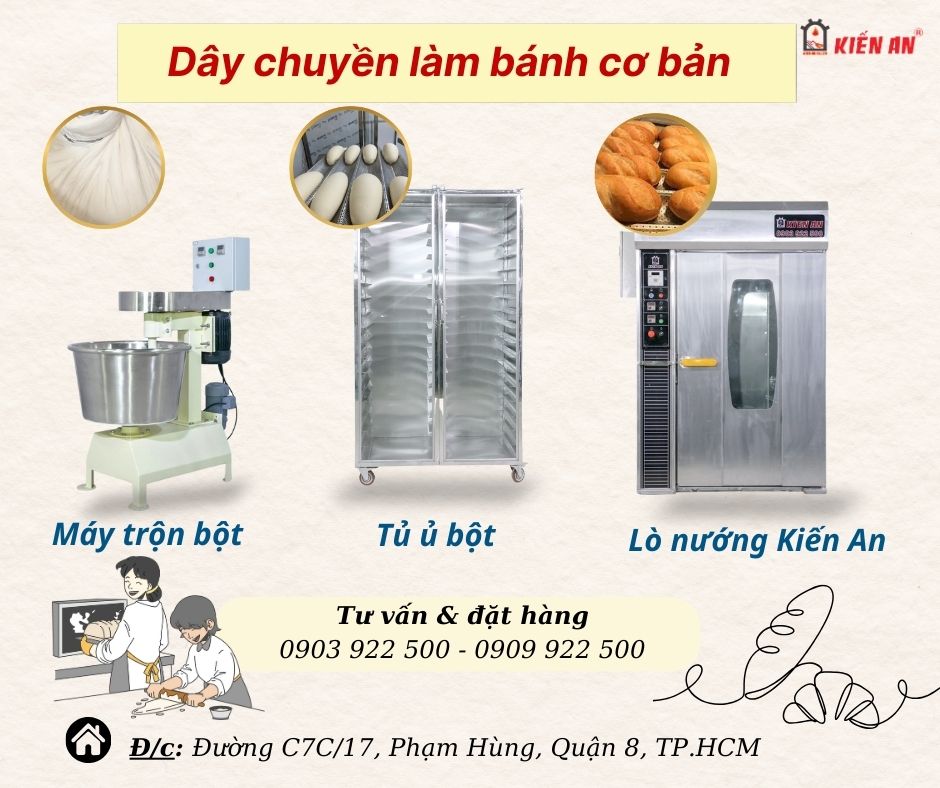 Bộ dây chuyền sản xuất bánh mì cơ bản