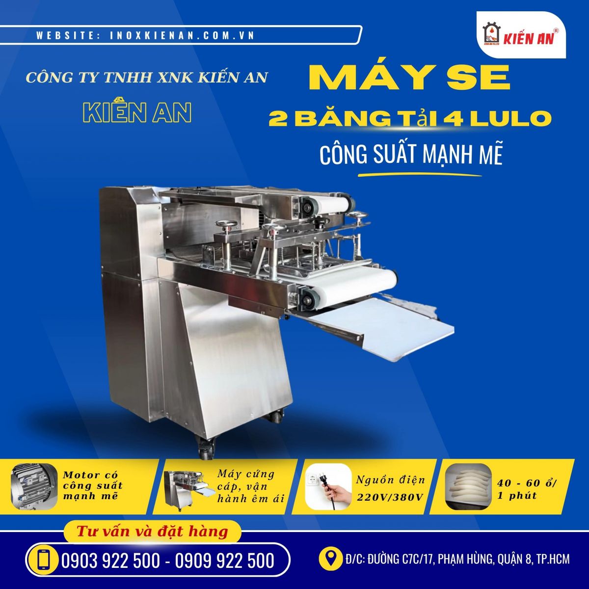 Thông số kỹ thuật của máy se bột