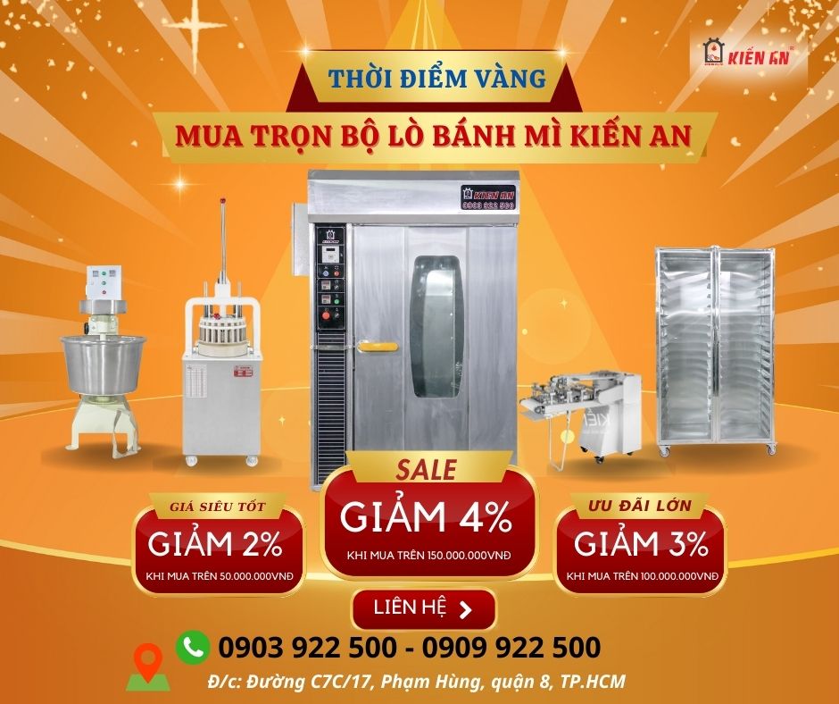 Chương trình ưu đãi mua lò nướng bánh mì thiết bị làm bánh với hóa đơn