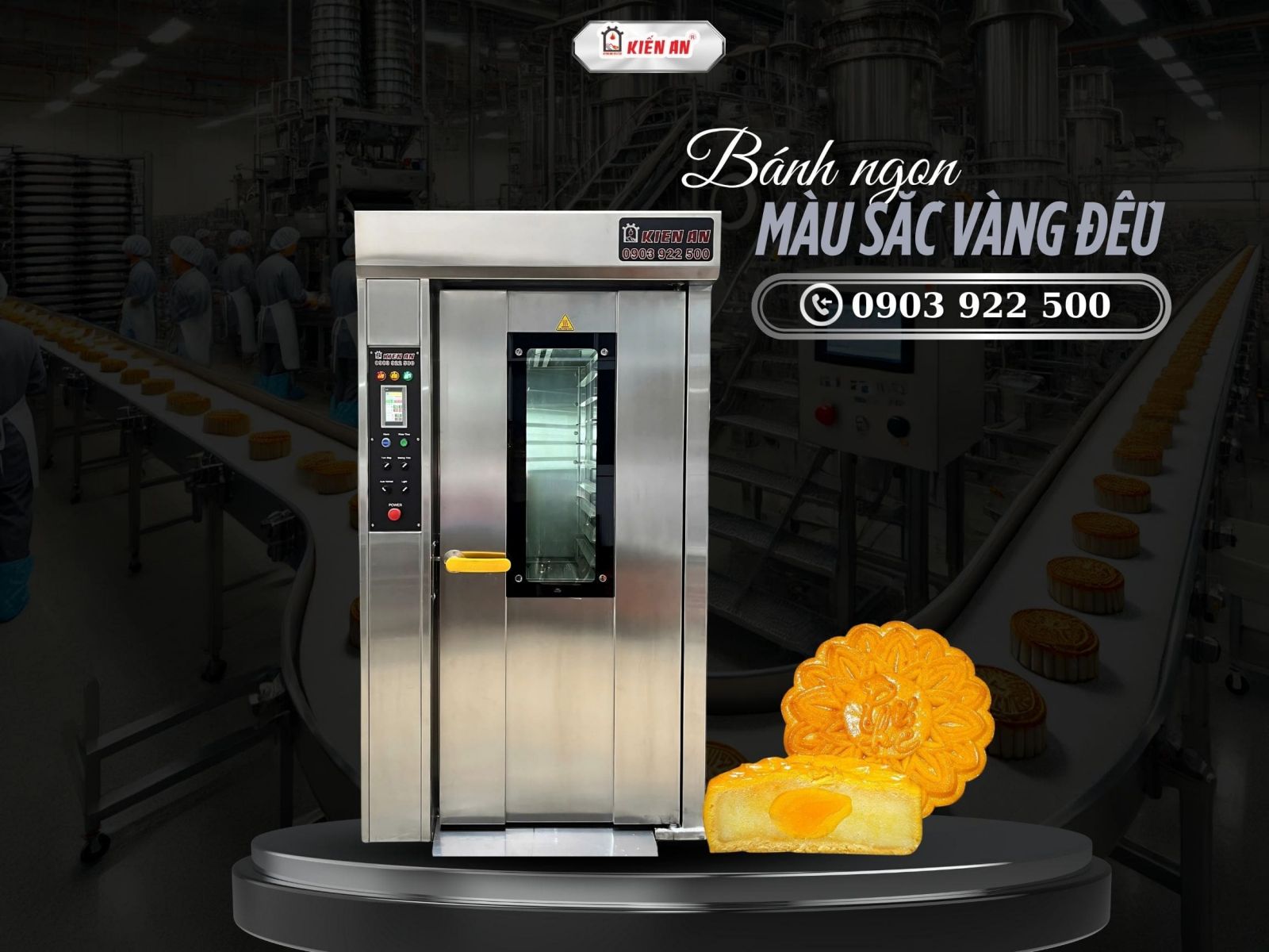 Cơ sở sản xuất lớn nên đầu tư lò nướng bánh trung thu hiện đại