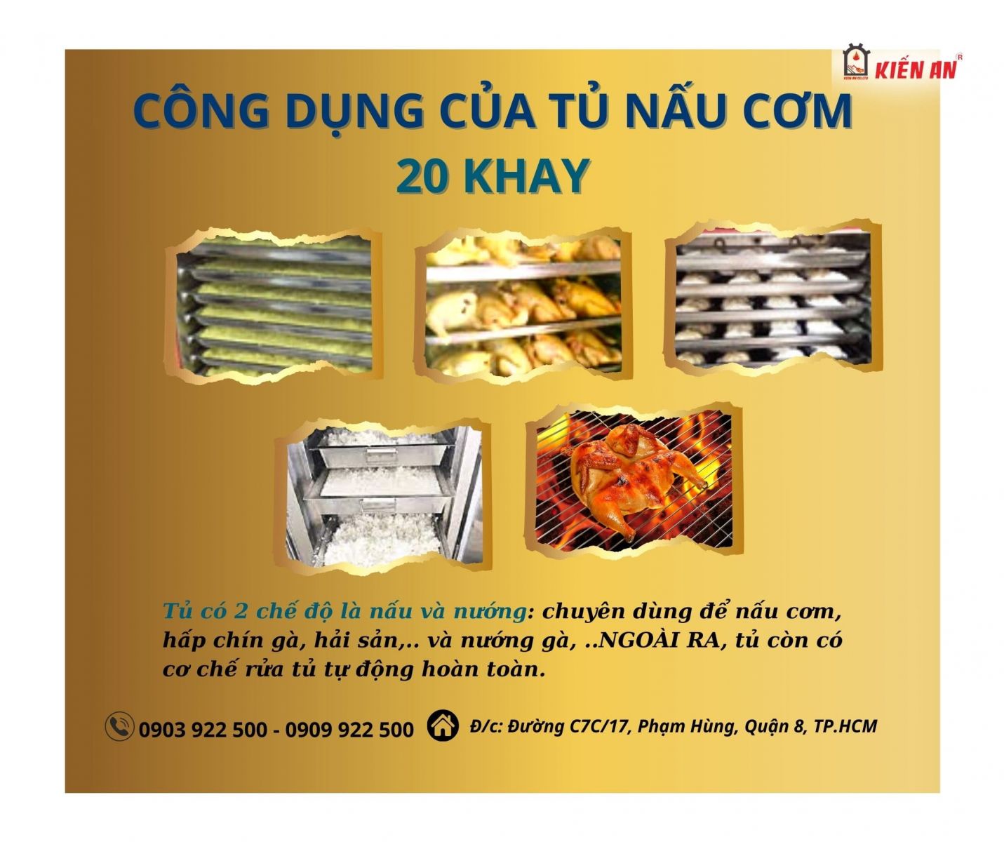 Công dụng của tủ nấu cơm 20 khay