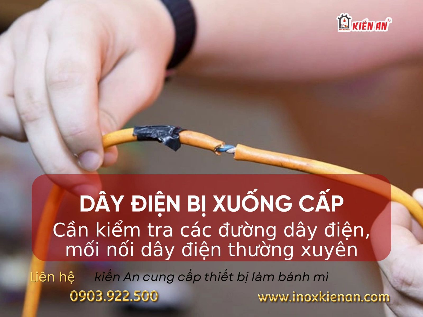 Dây điện bị xuống cấp ảnh hưởng không nhỏ đến lò bánh mì mùa nắng nóng