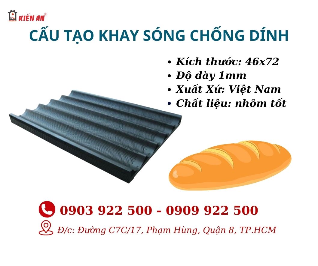 Khay bánh mì chống dính 5 sóng là gì?