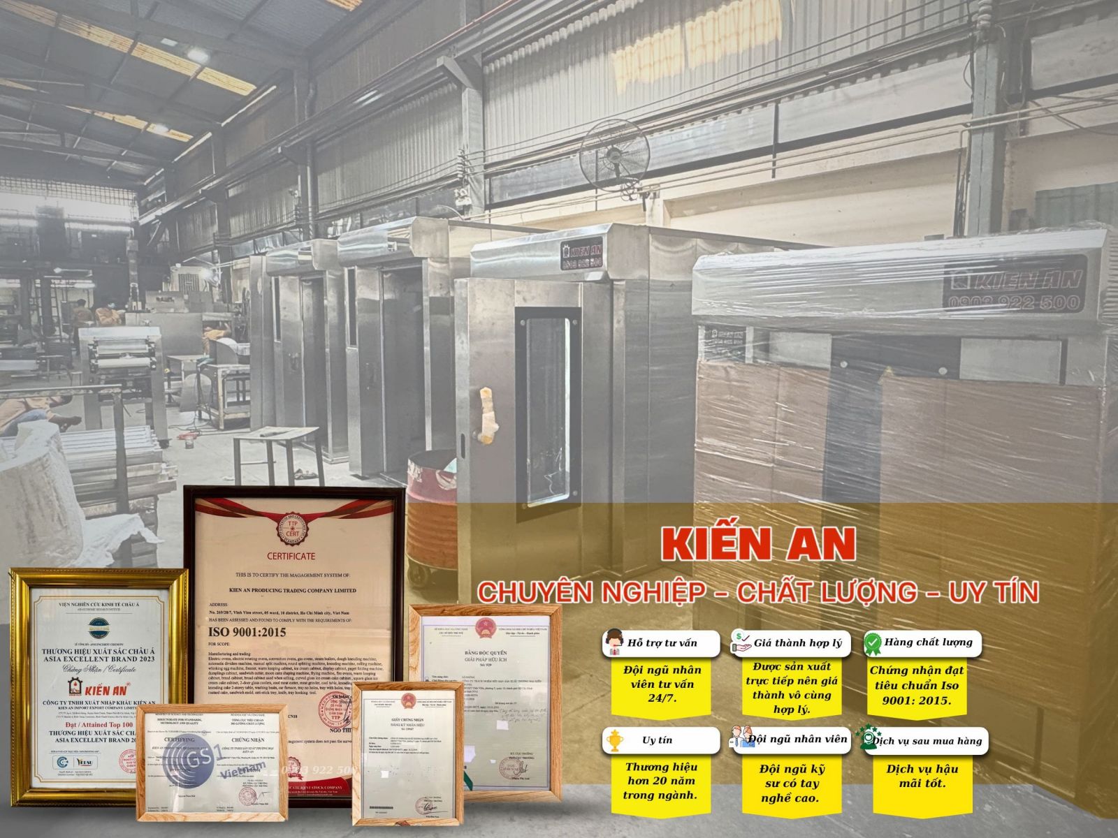 Kiến An - Thương hiệu hơn 20 năm chuyên sản xuất và cung cấp thiết bị làm bánh mì Toàn Cầu