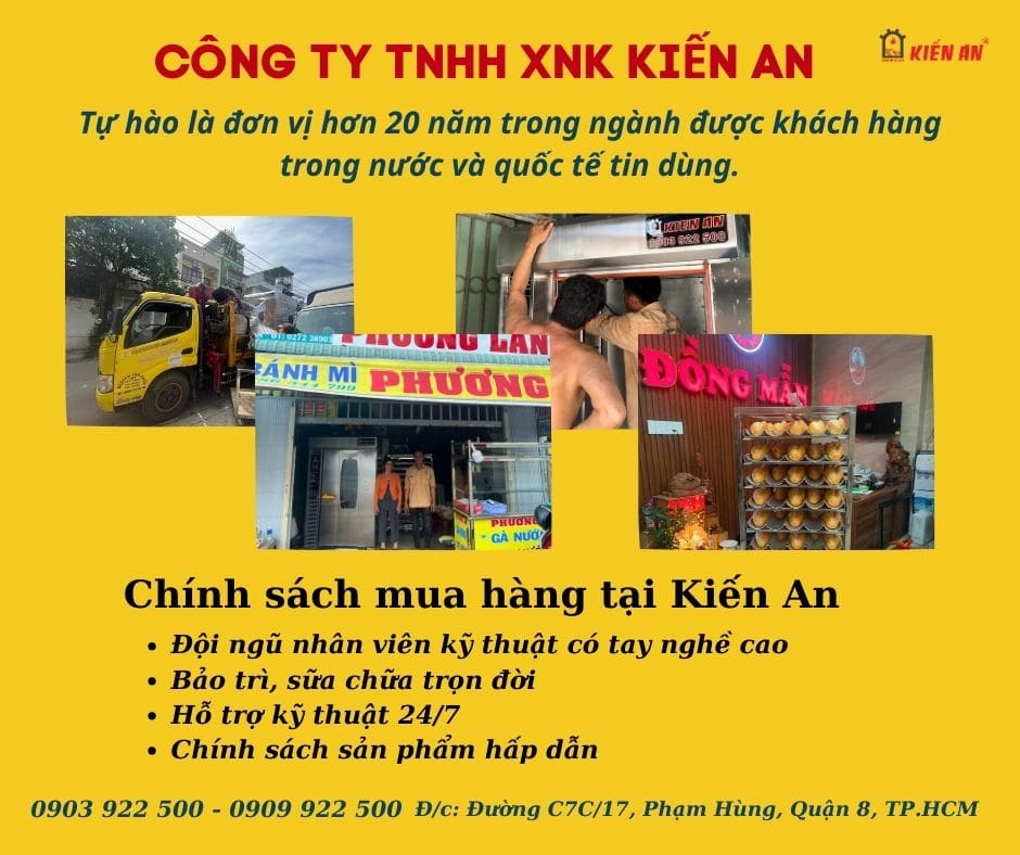 Kiến An - địa chỉ mua lò nướng bánh mì công nghiệp giá tốt nhất