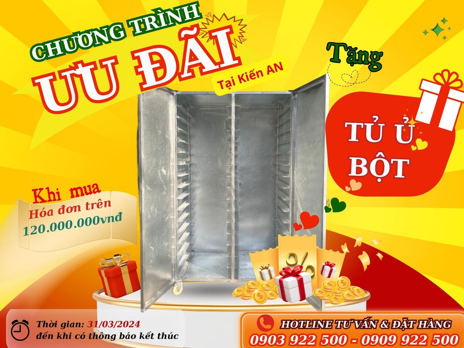 Lò nướng Kiến An sale lớn "Tặng Tủ Ủ Bột"