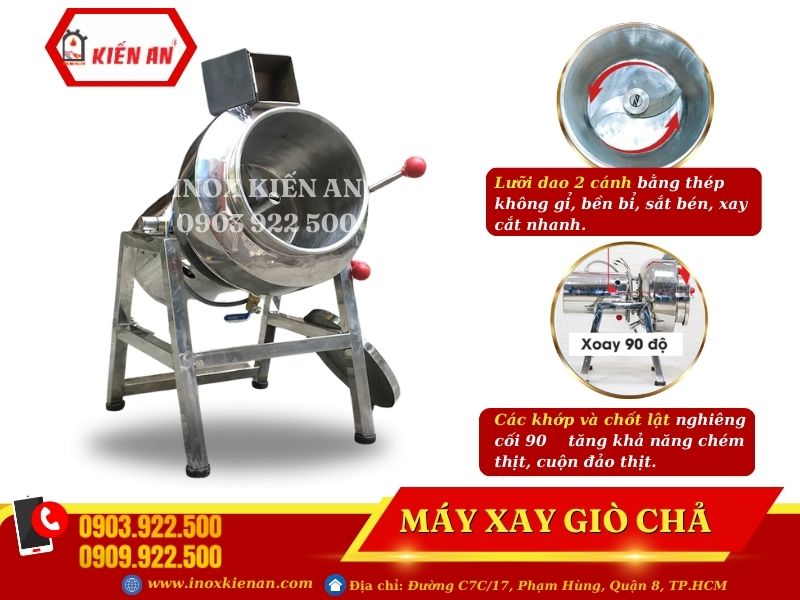 Lưỡi dao làm bằng thép không gỉ, xay nhuyễn, cắt nhanh