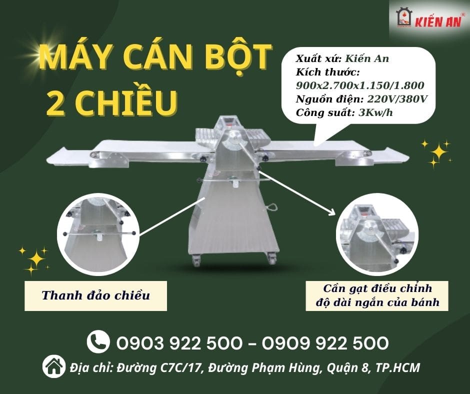 Máy cán bột 2 chiều