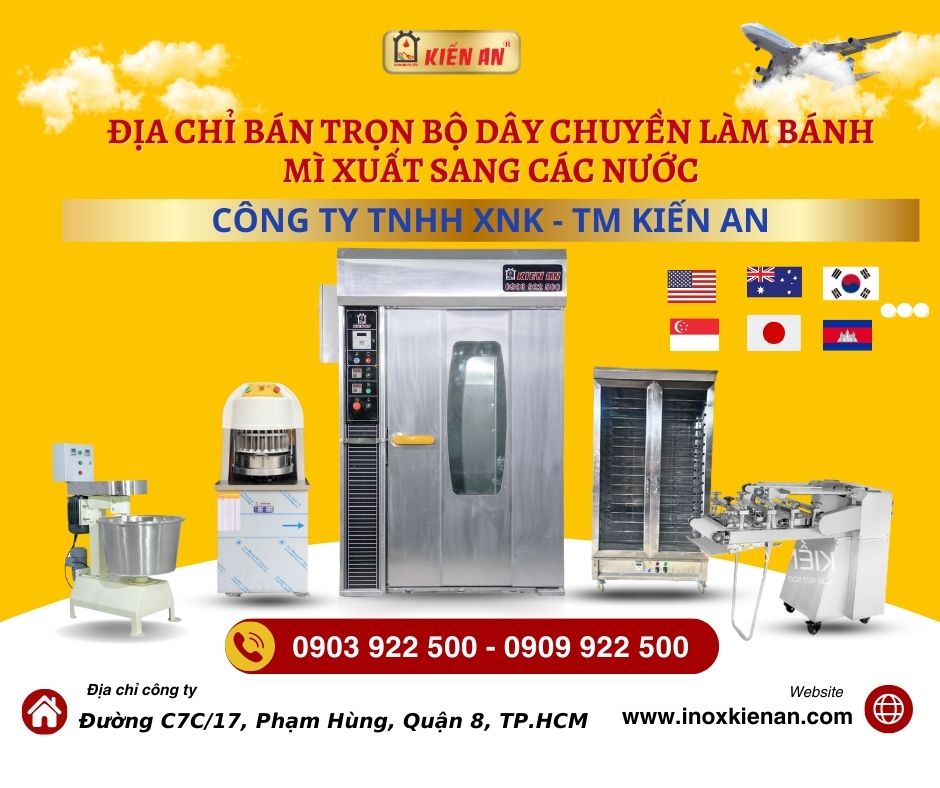 Trọn bộ dây chuyền làm bánh mì hiện đại
