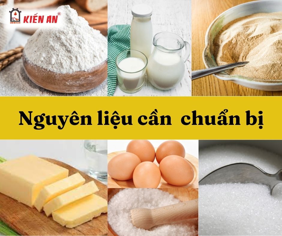 Với cách làm bánh mì ngọt này cần chuyển bị nguyên liệu gì