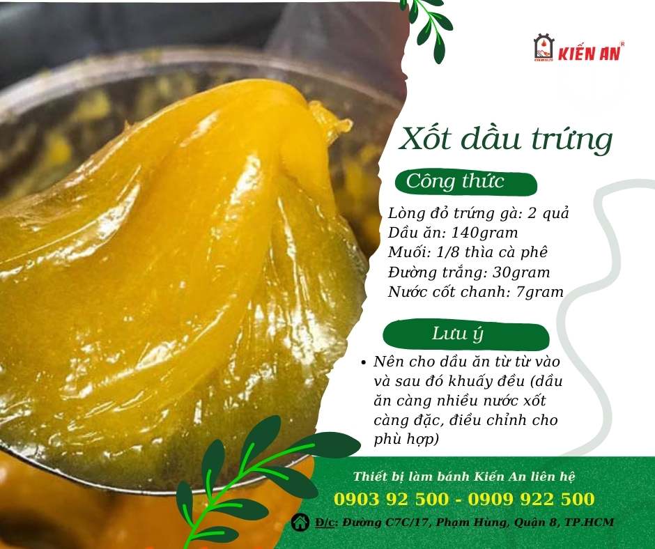 Cách làm xốt bông lan trứng muối - sốt dầu trứng