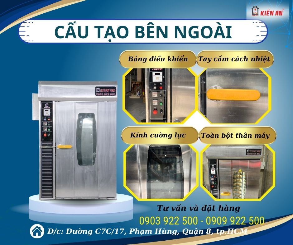 Cấu tạo bên ngoài của lò nướng Kiến An 