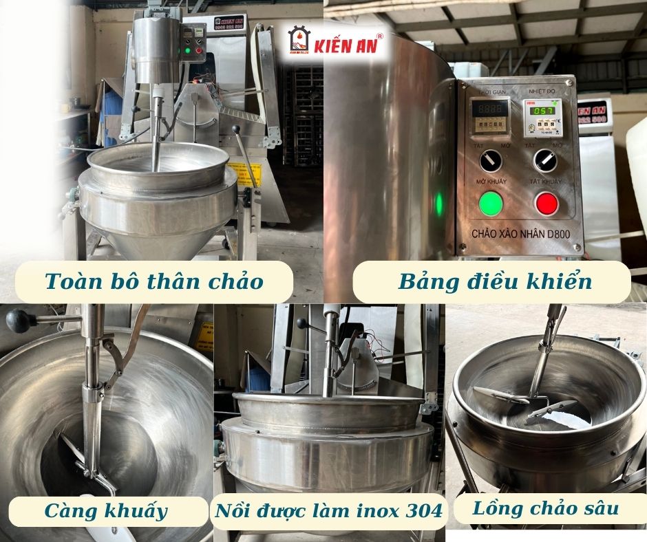 Cấu tạo của chảo xào nhân