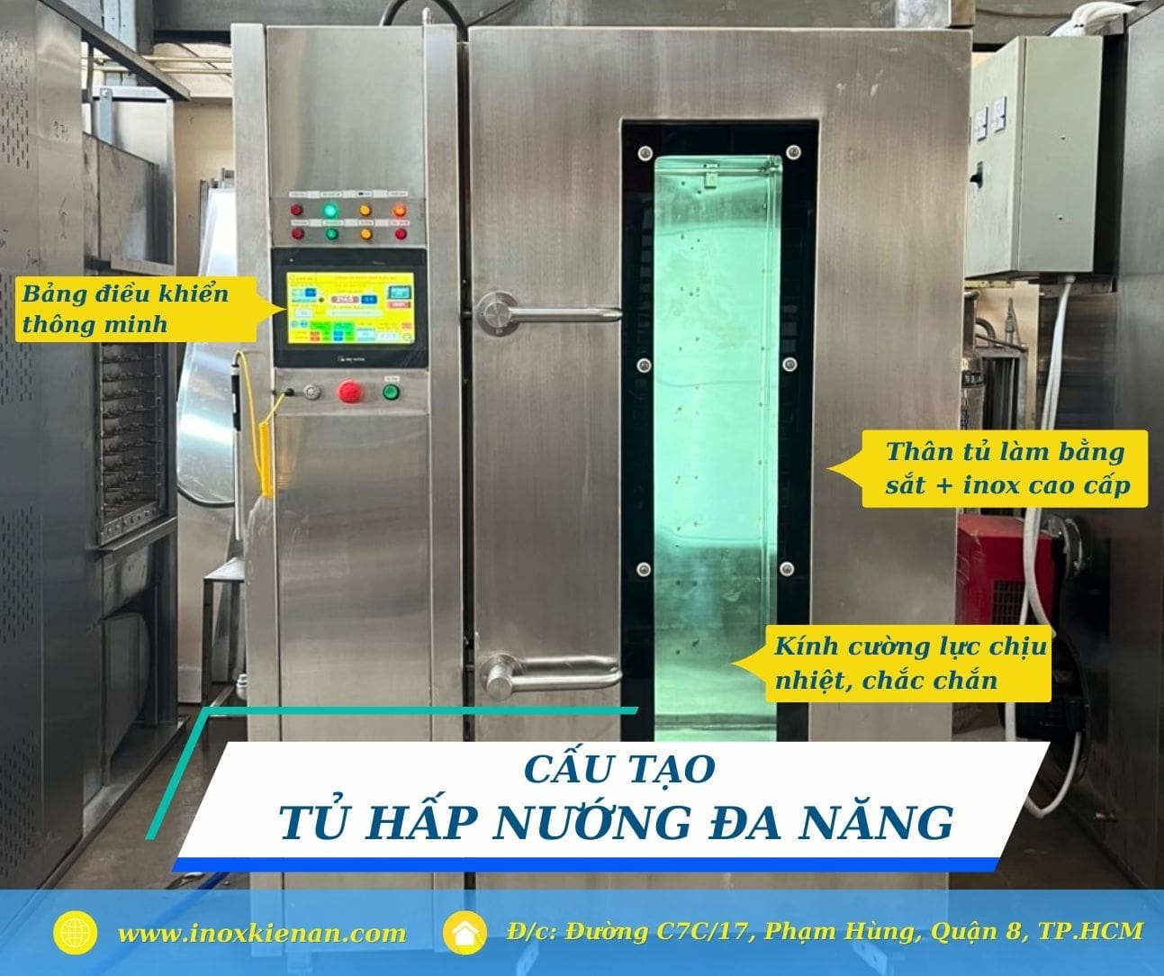 Cấu tạo của tủ hấp đa năng Kiến An