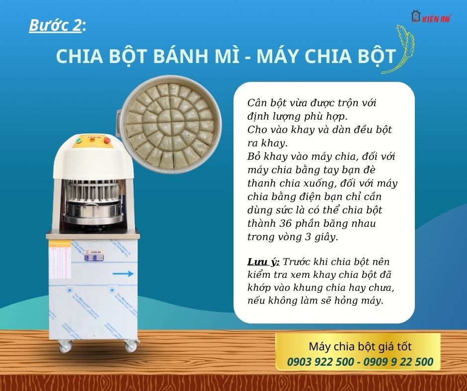 Chia bột bánh mì - máy chia bột
