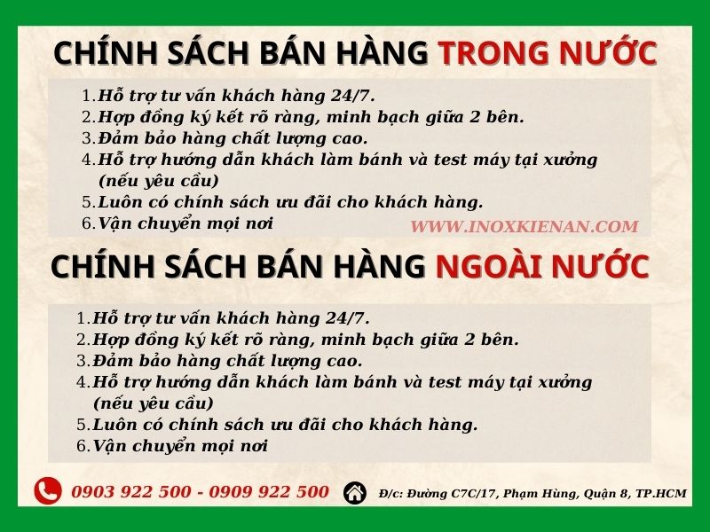 Chính sách mua bán sản phẩm tại kiến an