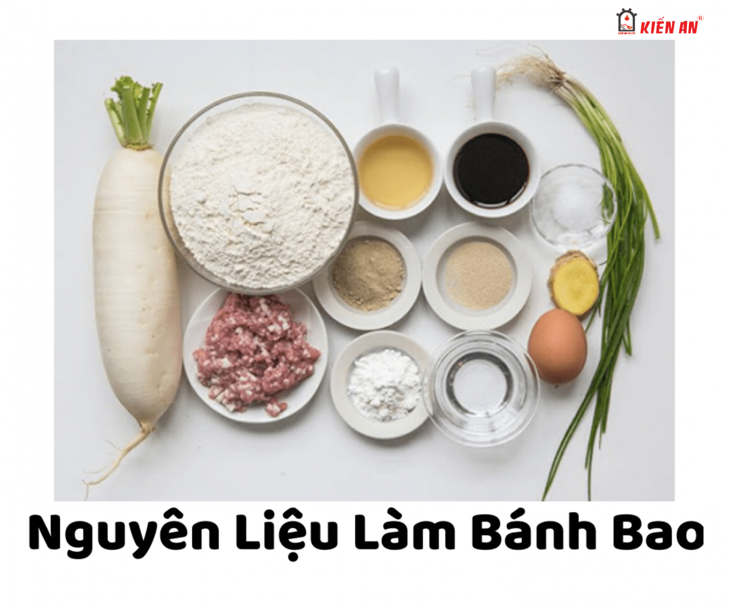 Chuẩn bị nguyên liệu cho công thức làm bột bánh bao