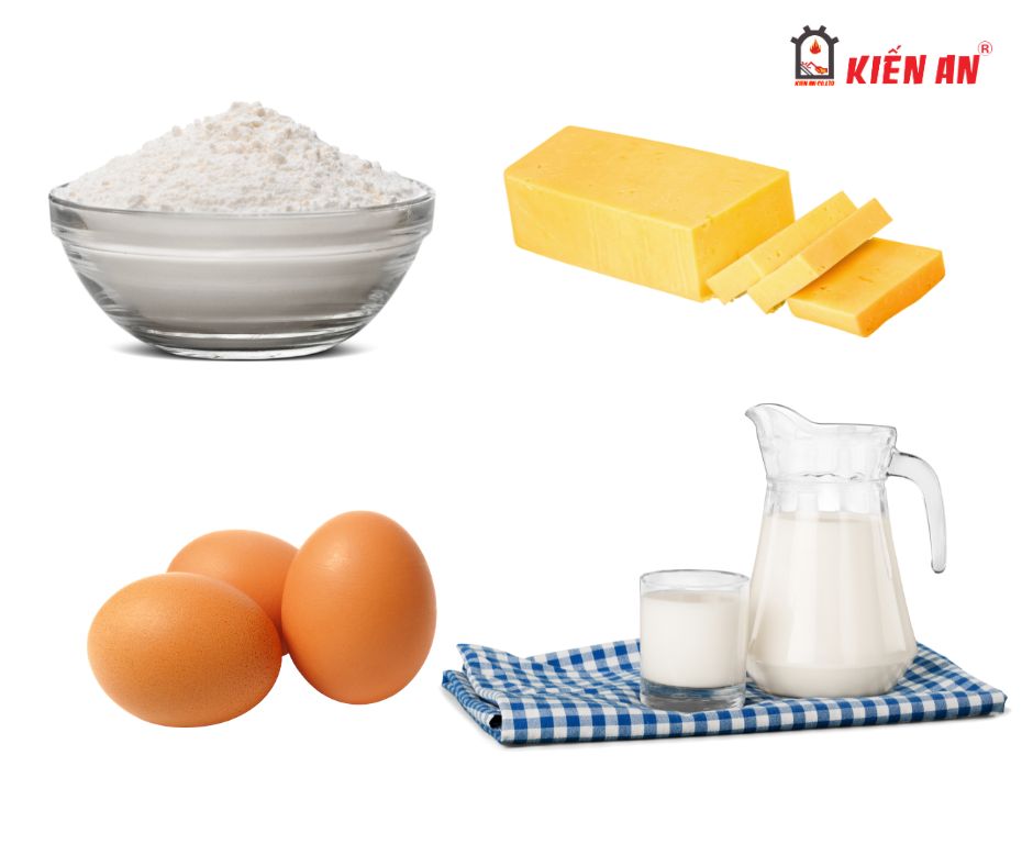 Chuẩn bị nguyên liệu làm bánh đồng xu phô mai