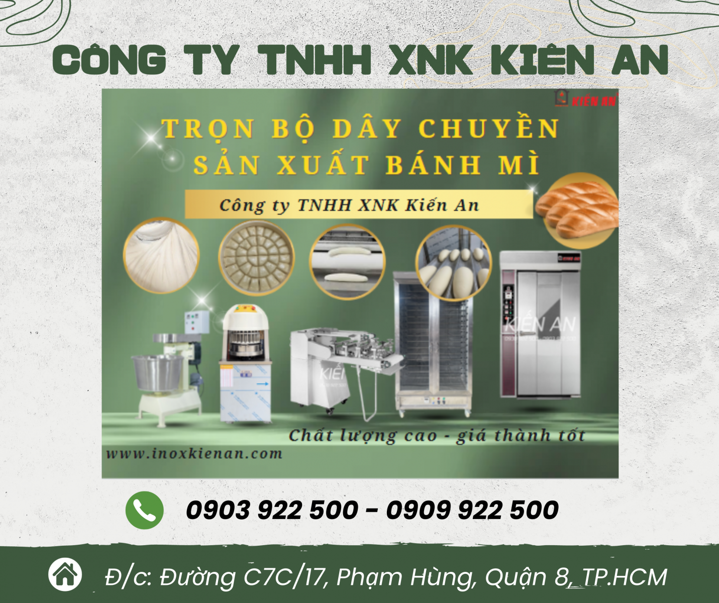 Công ty TNHH XNK Kiến An chuyên cung cấp và sản xuất lò nướng bánh mì