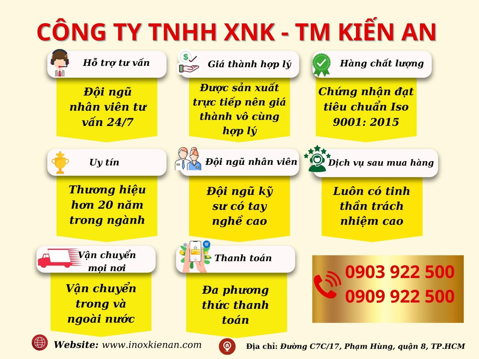 công ty tnhh xnk kiến an chuyên sản xuất và cung cấp thiết bị làm bánh trong và ngoài nước