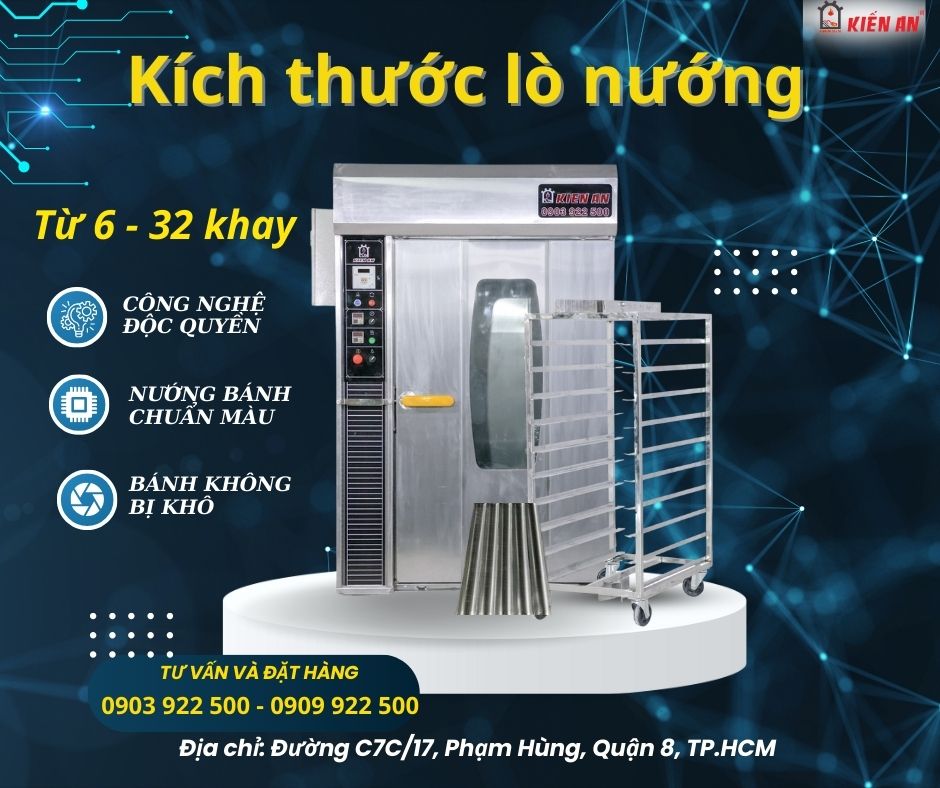 Kích thước của lò bánh mì kiến an
