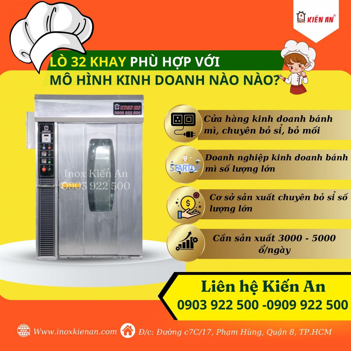 Lò xoay điện 12 khay phù hợp với đối tượng nào?