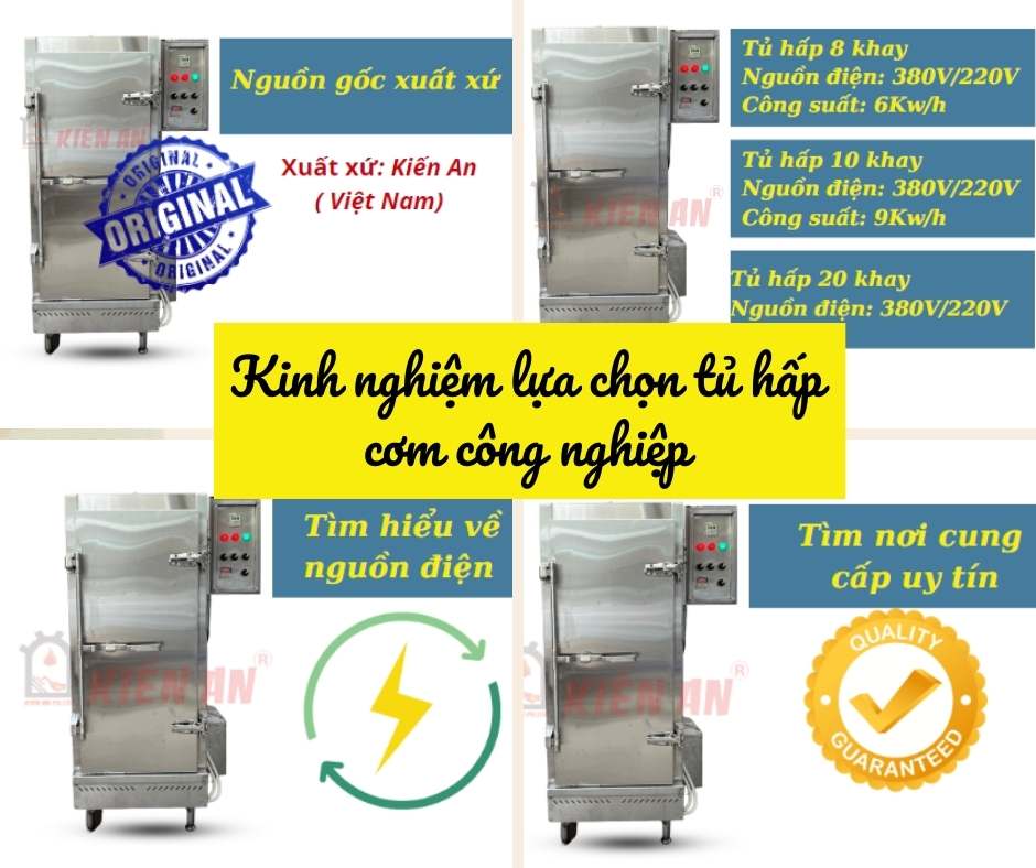 Mách bạn kinh nghiệm lựa chọn tủ nấu cơm công nghiệp chất lượng