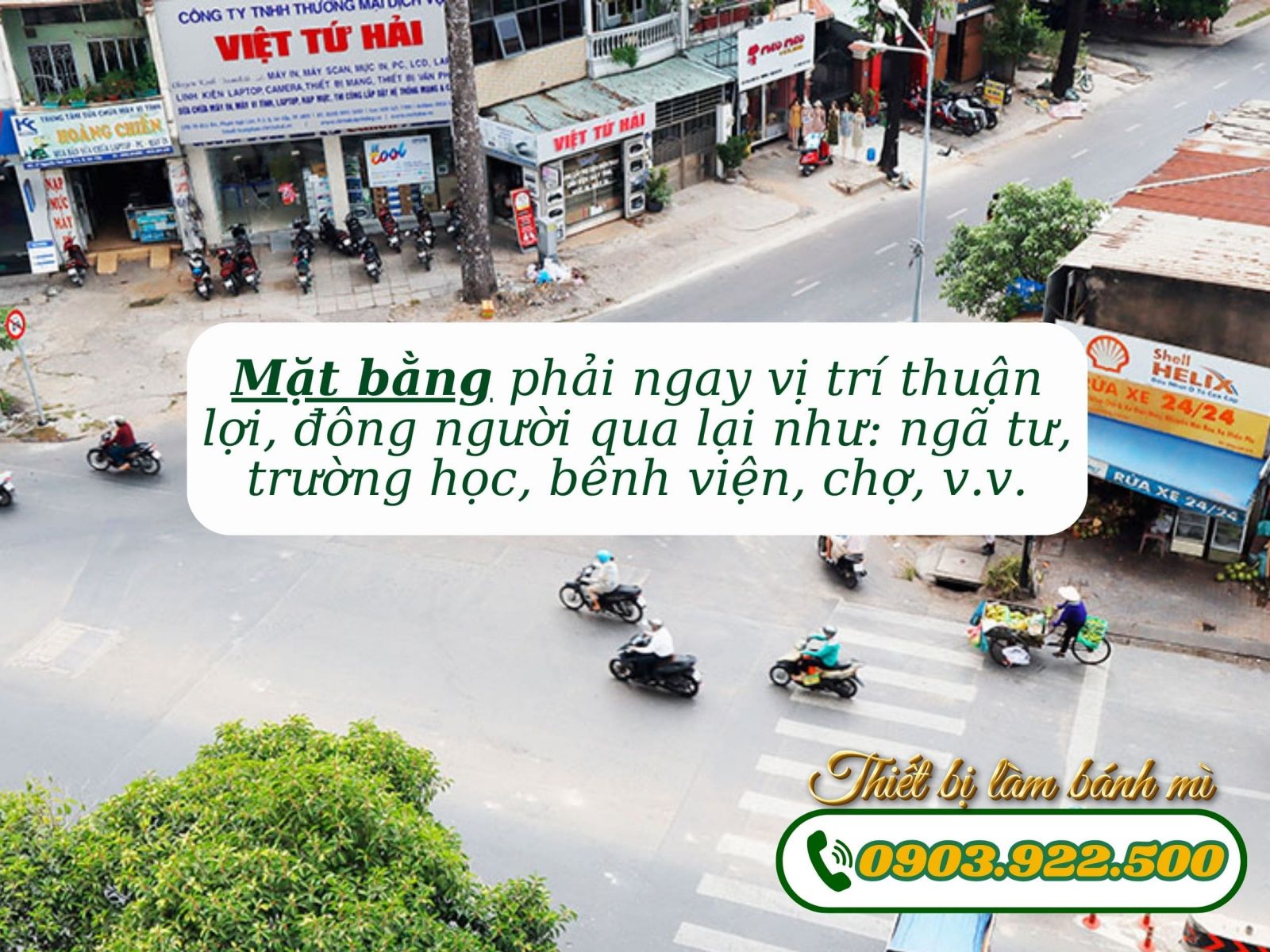 Mặt bằng thuận lợi