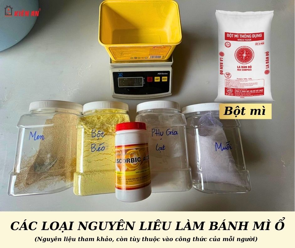 Nguyên liệu làm bánh mì ổ gồm những gì