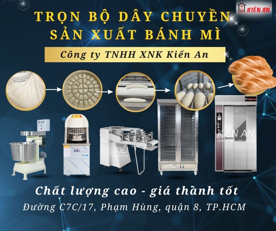 Quy trình sản xuất bánh mì với lò bánh mì Kiến An