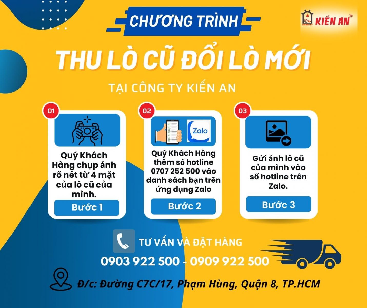 Quy trình tham gia chương trình thu lò nướng bánh mì cũ đổi lò mới kiến an