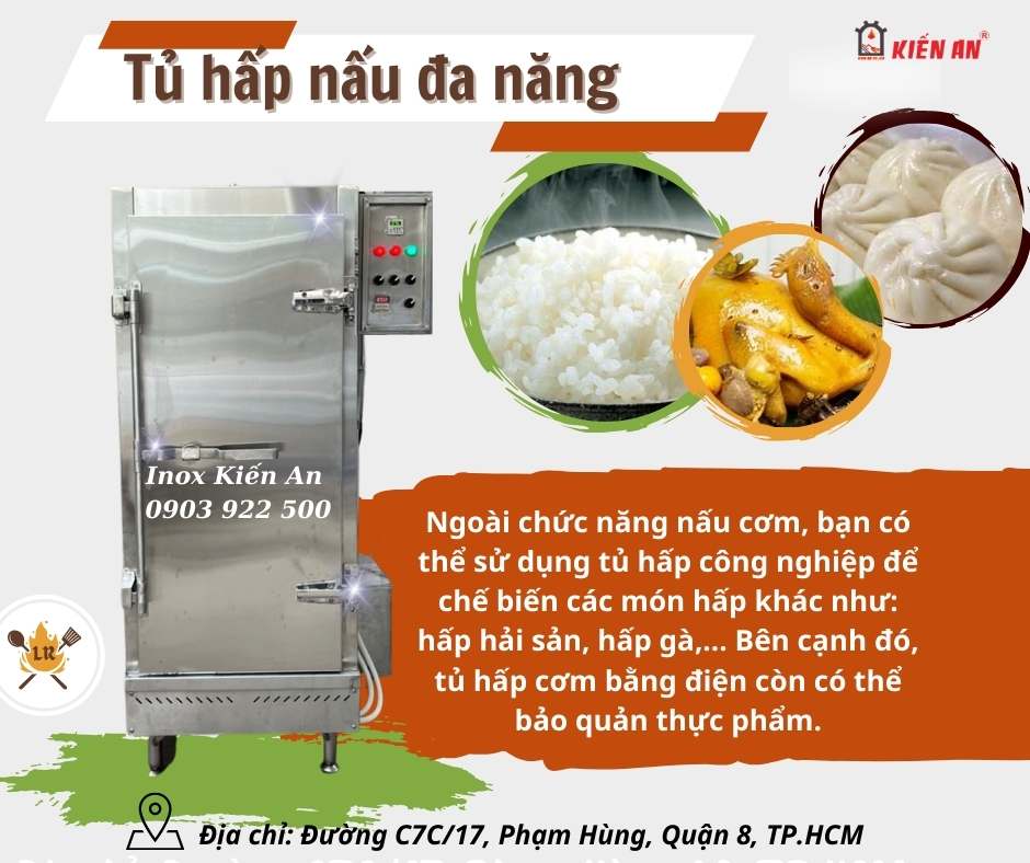 Tủ hấp cơm công nghiệp có hấp được các loại thực phẩm khác không t