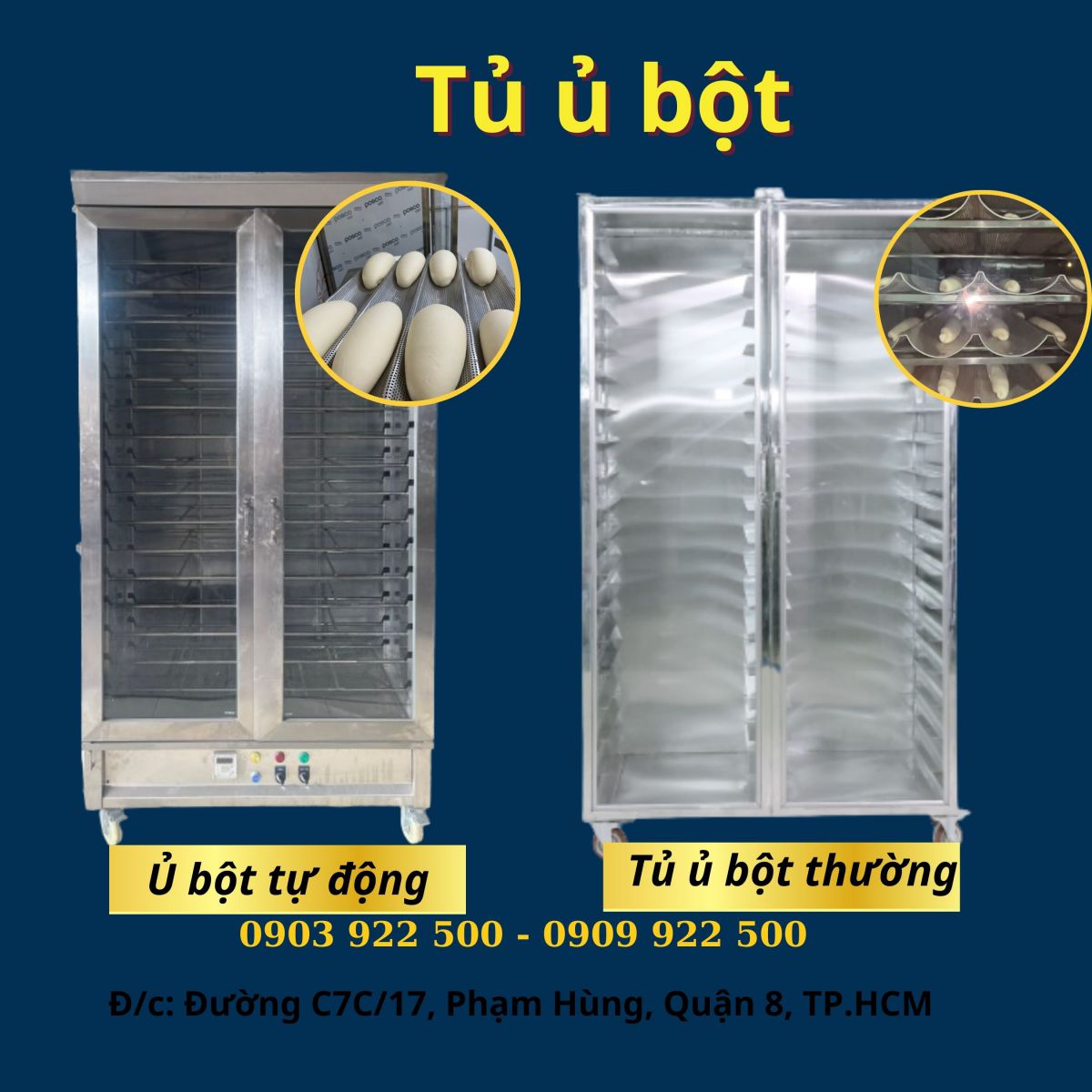 Bộ dây chuyền làm bánh mì, tủ ủ bột