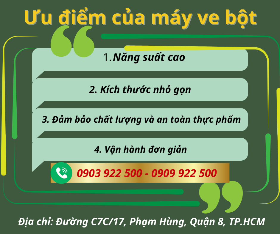 ƯU ĐIỂM MÁY VE BỘT BÁNH MÌ