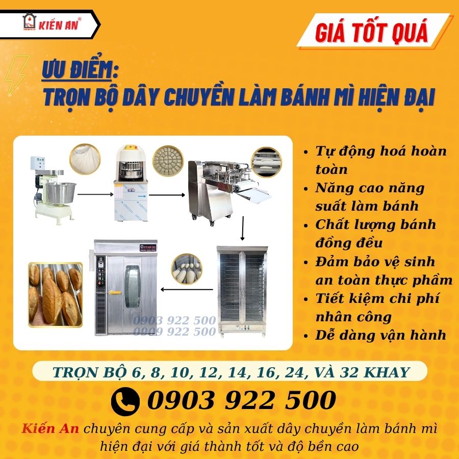 Ưu điểm vượt trôi của dây chuyền làm bánh mì hiện đại 