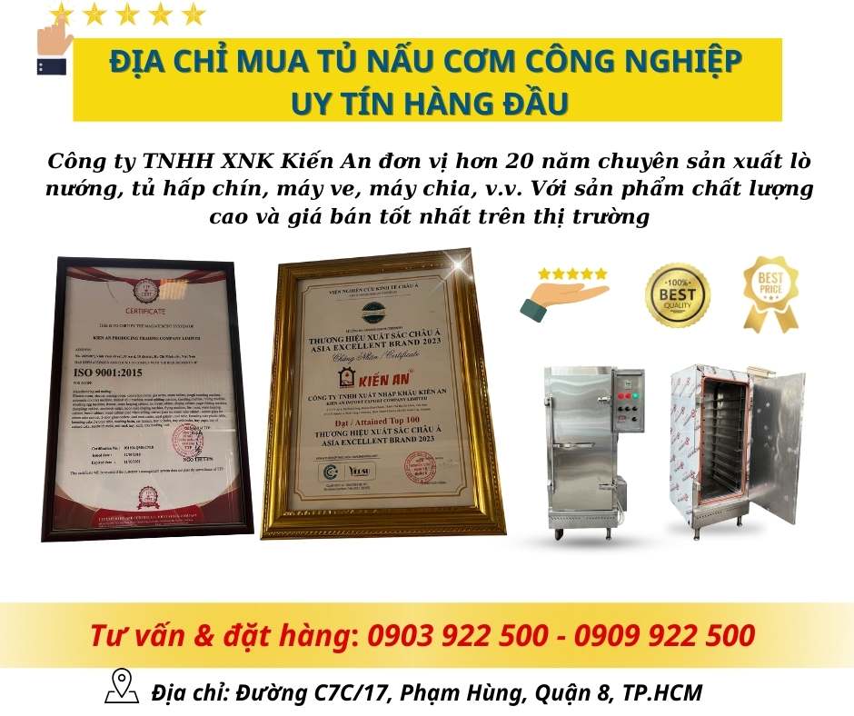 Địa chỉ mua tủ nấu cơm công nghiệp uy tín hàng đầu